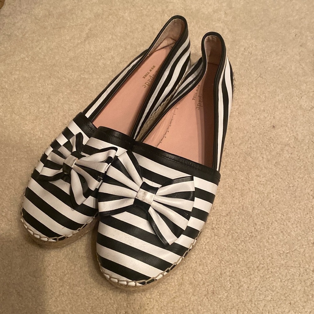 Kate Spade Black and White Espadrillea